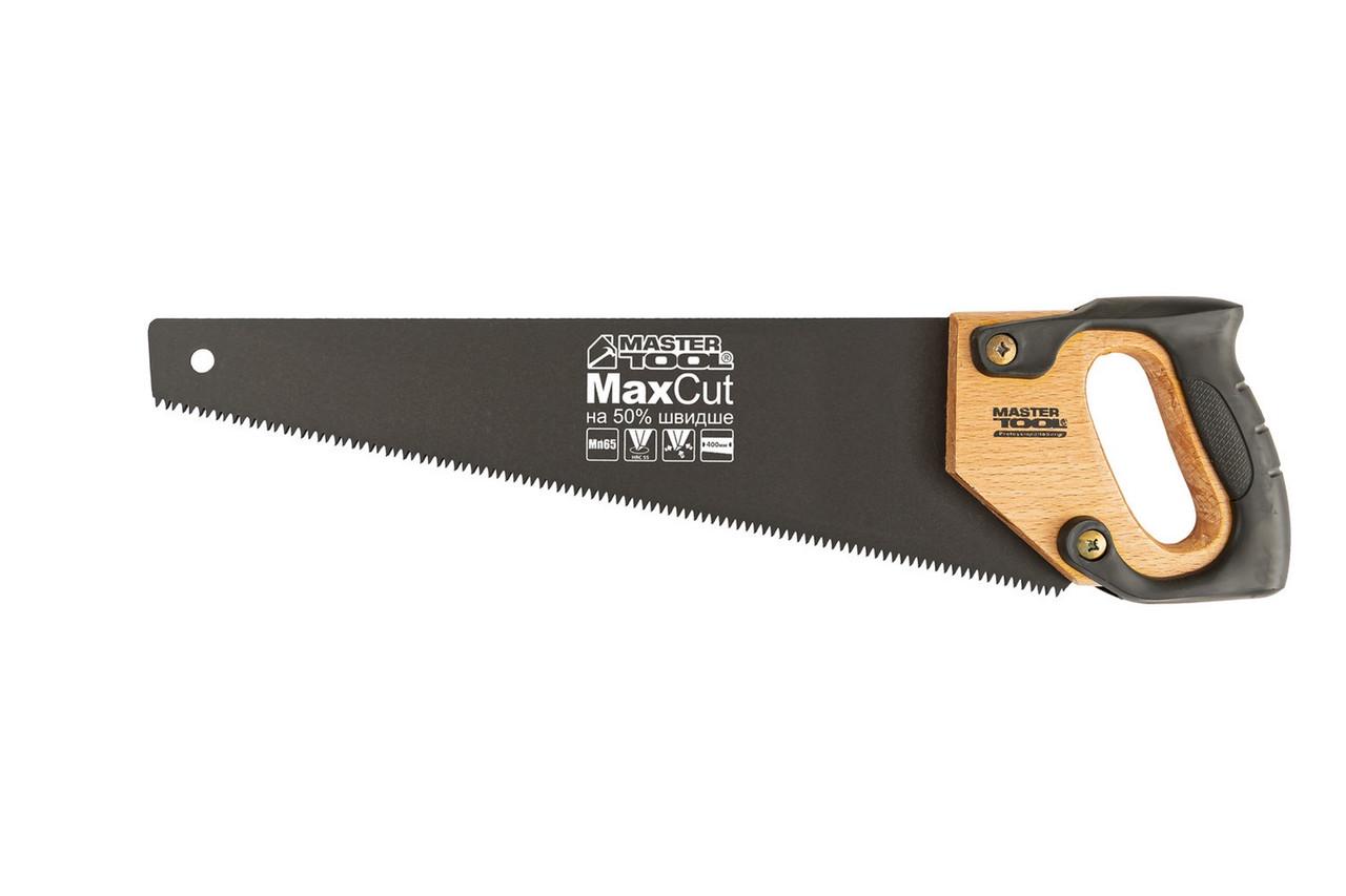 Ножівка столярна MasterTool 7TPI MAX CUT тефлонове покриття 400 мм загартований зуб 3-D заточування (14-2340)