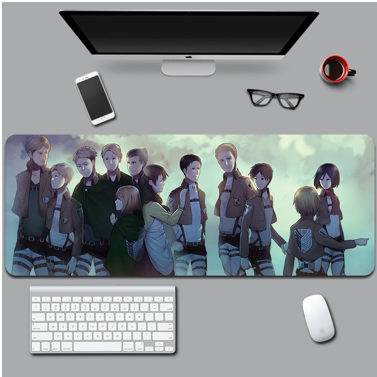 Коврик для мышки с Аниме принтом Attack on Titan 800х300х3 мм (0618)