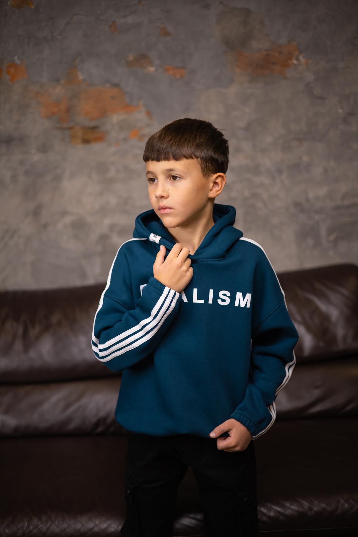 Худи подростковые для мальчика IRmAS 1313 рост 146 см Изумрудный