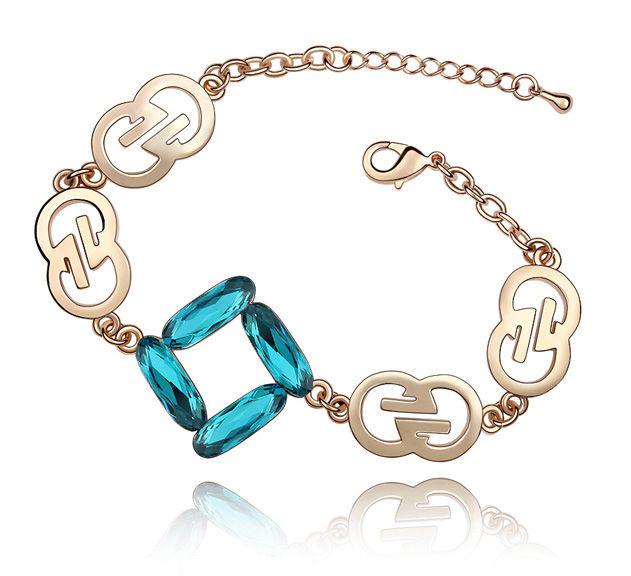 Браслет с кристаллами Сваровски 11111228 Showfay Бирюзовый