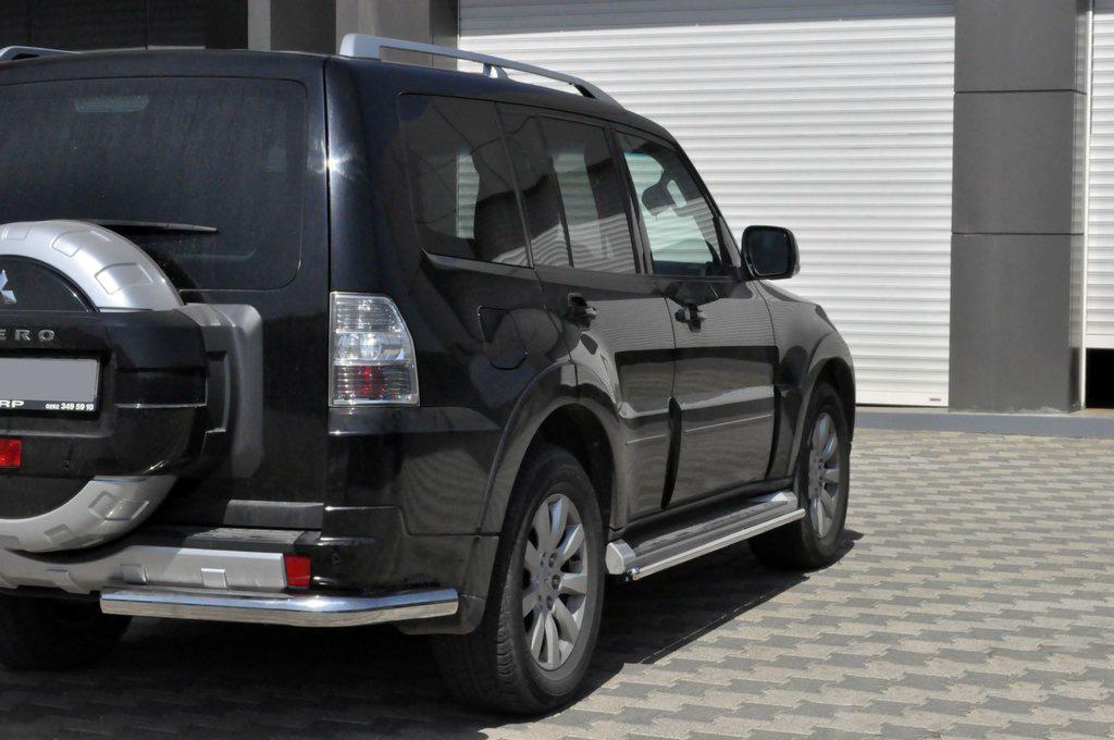 Задняя дуга AK003 CAN для Mitsubishi Pajero Wagon IV нержавеющая сталь Хром