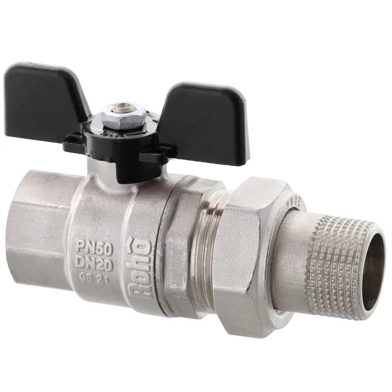 Кран с американкой Roho R105-100B 1" прямой (RO0112) Кран с американкой Roho R105-100B 1" прямой (RO0112)