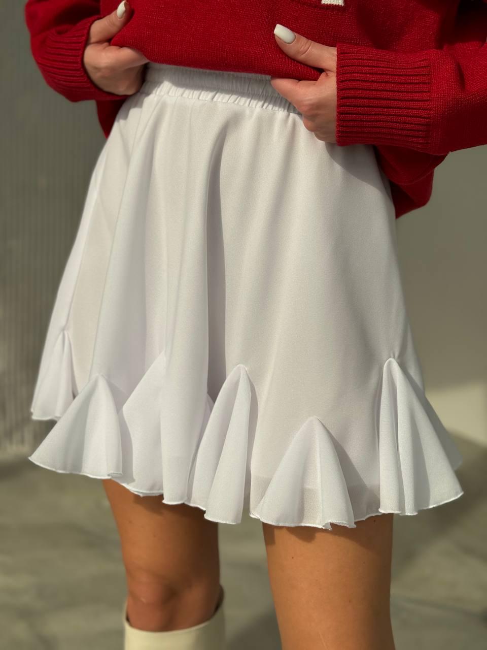 Юбка женская софт р. 46-48 Белый (Р1558-217/Д) - фото 3 Юбка женская софт р. 46-48 Белый (Р1558-217/Д) - фото 3