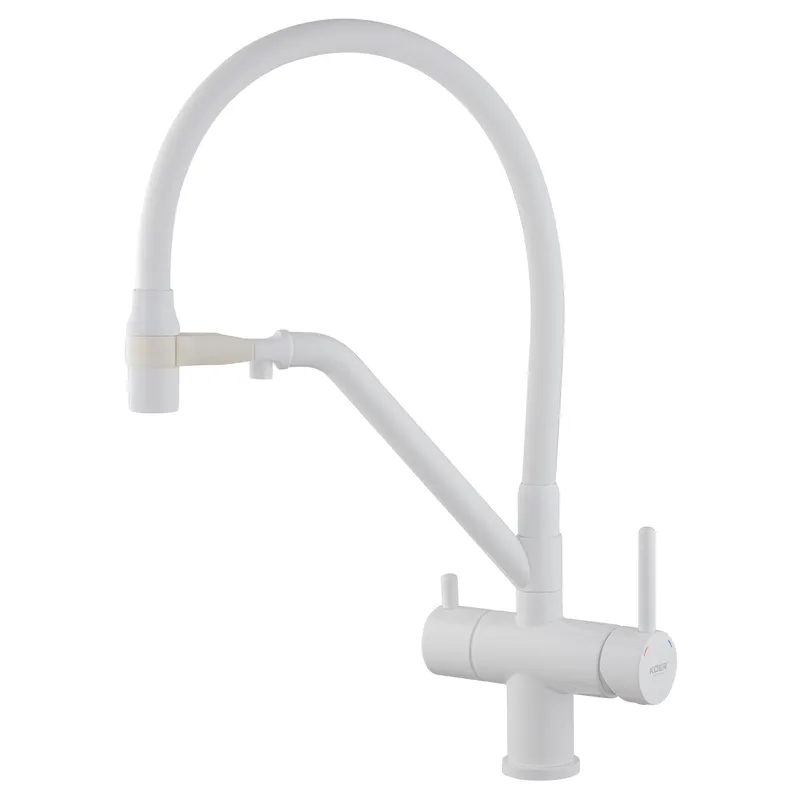 Смеситель для кухни KOER KB-72006-03 с выходом для питьевой воды силиконовый излив (KR3381)