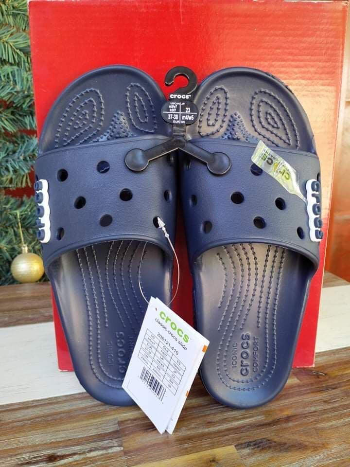 В'єтнамки чоловічі Crocs Classic Slide р. 38-39 Синій (15147) - фото 2 В'єтнамки чоловічі Crocs Classic Slide р. 38-39 Синій (15147) - фото 2