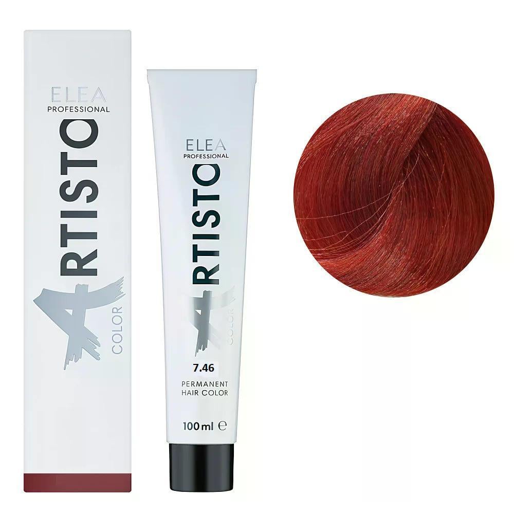 Крем-краска для волос Elea Professional Artisto Color 7.46 Медный красно-русый 100 мл