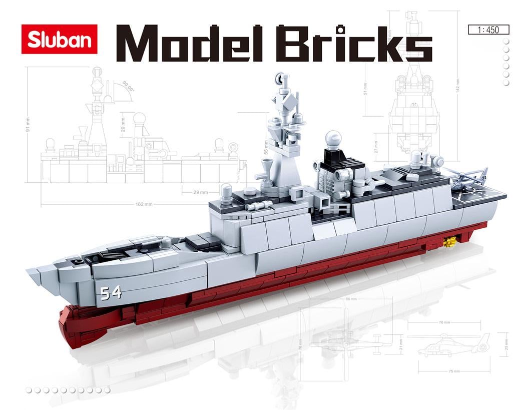 Конструктор Sluban M38-B0702 Военный корабль 417 деталей - фото 2 Конструктор Sluban M38-B0702 Военный корабль 417 деталей - фото 2