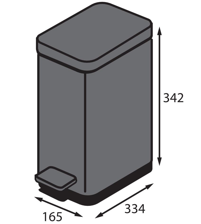 Мусорное ведро с плавным закрытием Koer TC-010210-07 прямоугольное 10 л Серый (KR5599) - фото 4 Мусорное ведро с плавным закрытием Koer TC-010210-07 прямоугольное 10 л Серый (KR5599) - фото 4