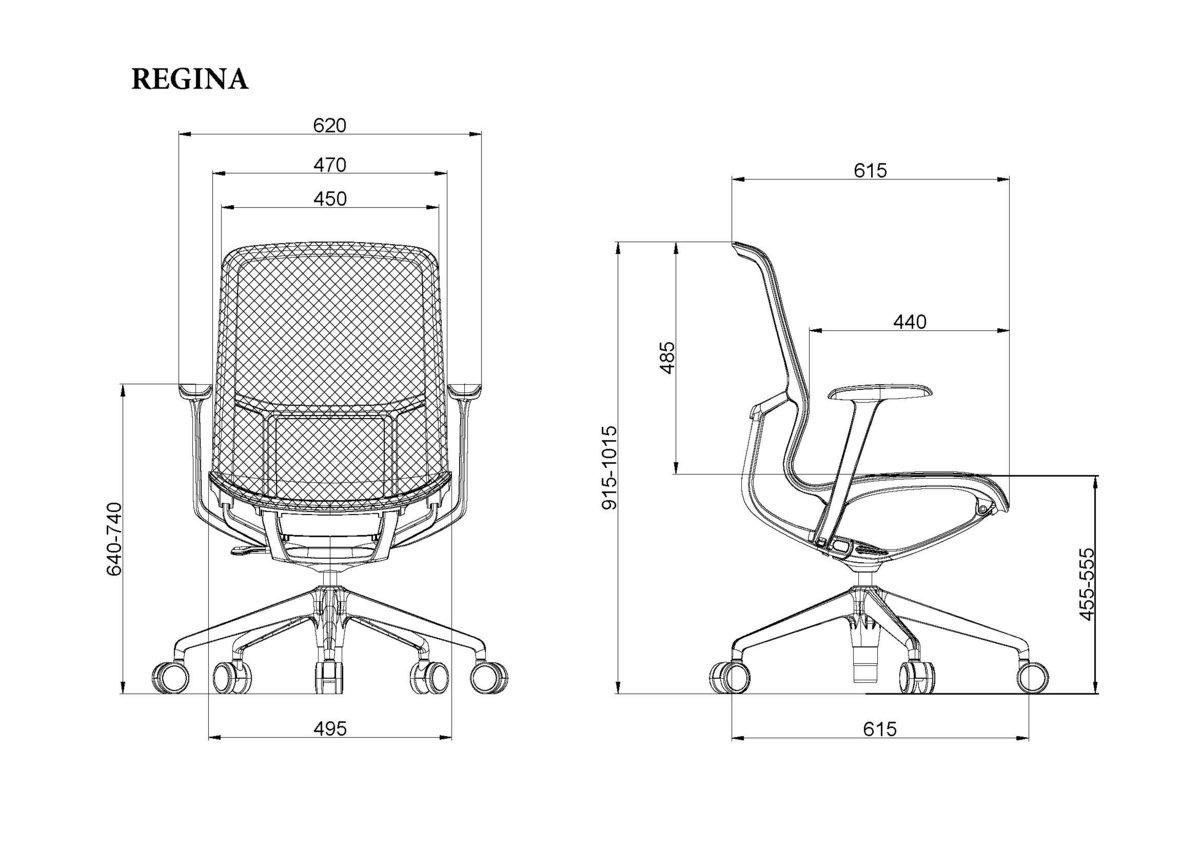 Кресло офисное Intarsio REGINA Серый (29850401) - фото 9