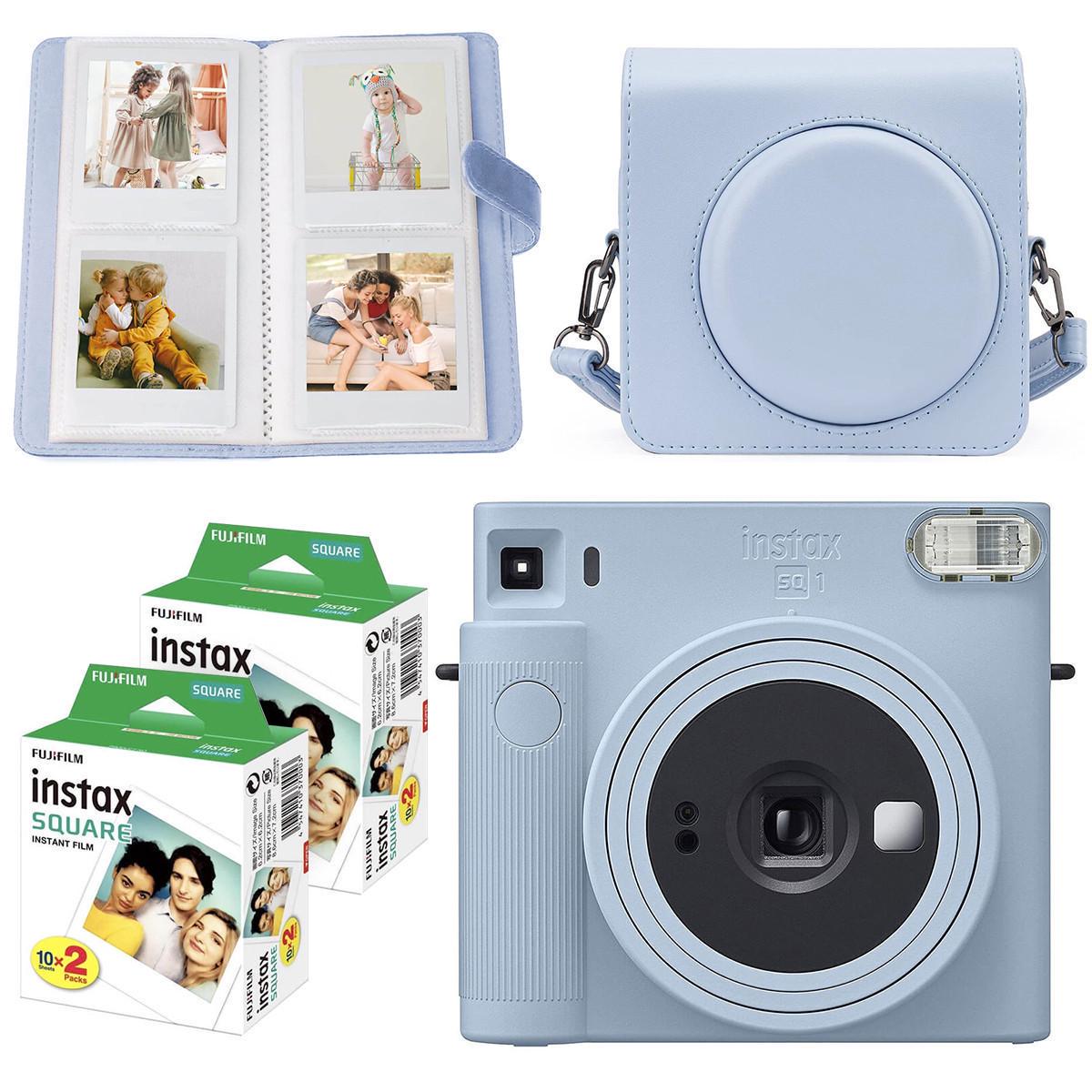 Подарочный набор Fujifilm Instax Square SQ1 фотобумага 40 шт./чехол/фотоальбом 80 фото Голубой