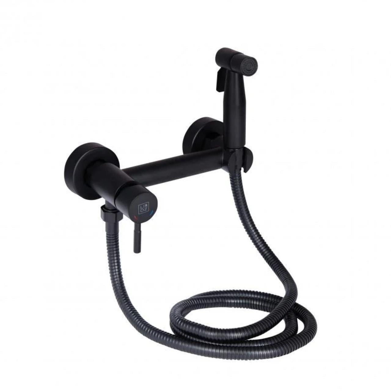 Набор для гигиенического душа со смесителем Lidz Aria 110 округлый Black (LDARI110BLA43394)