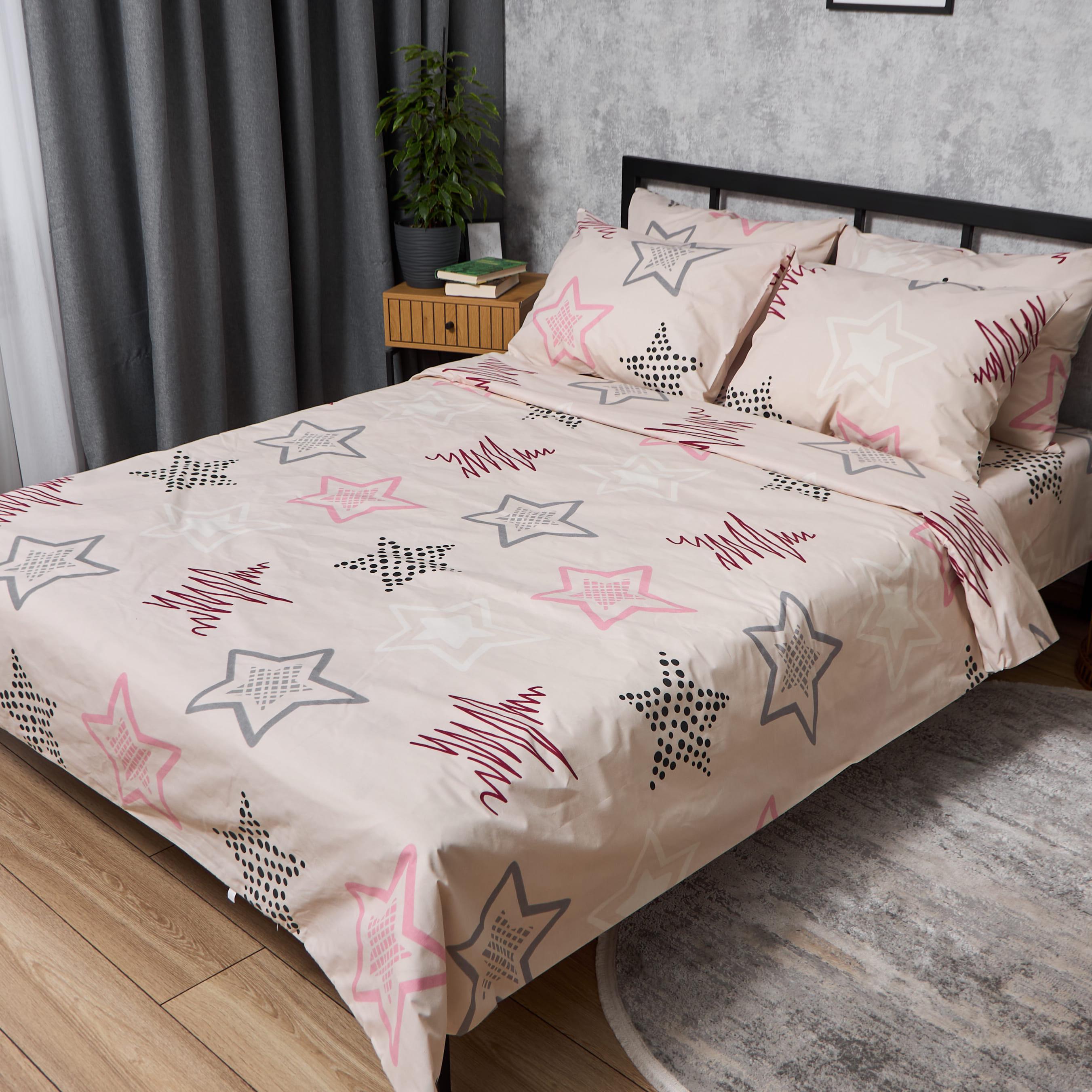 Комплект постельного белья Moon&Star Бязь Gold Люкс Soft Stars евро 200х220 см наволочки 2 шт. (MS-820011912)