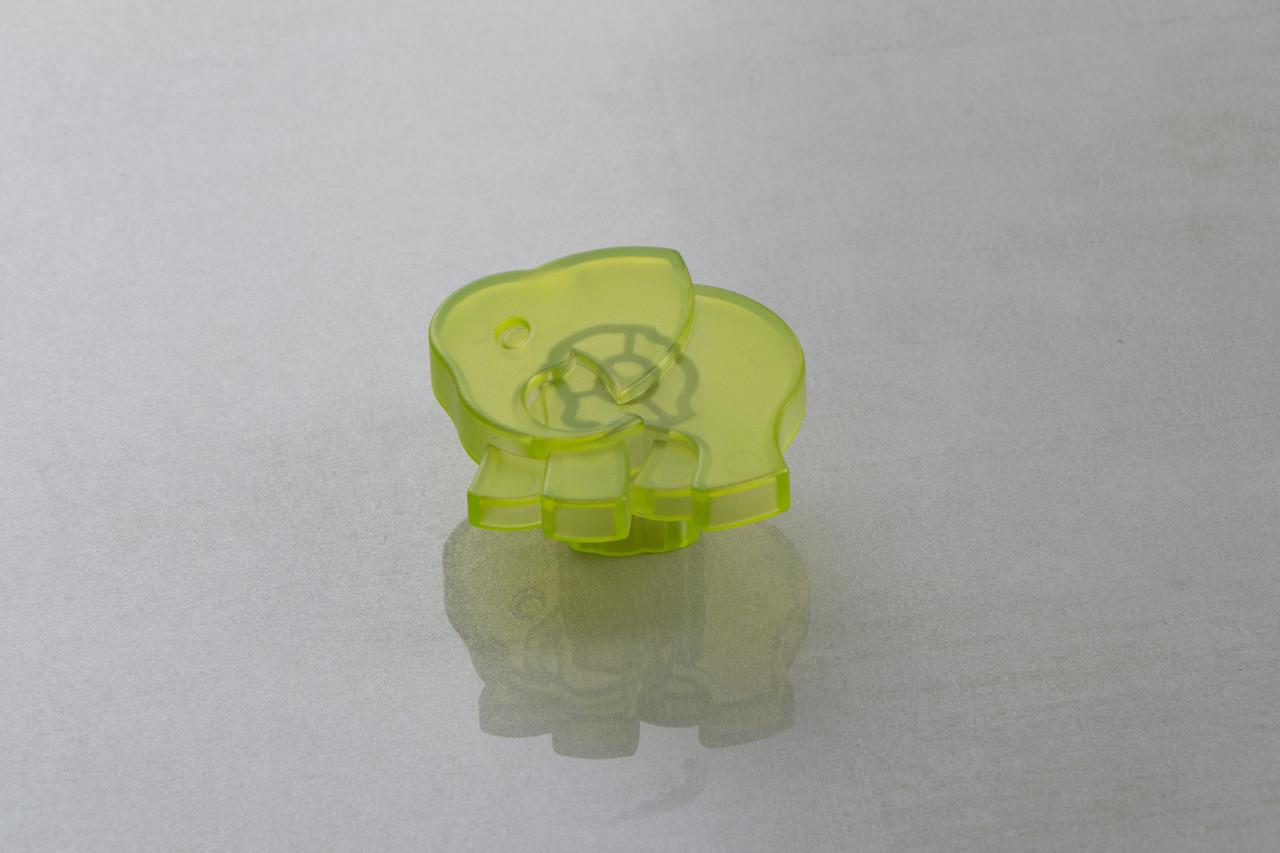 Мебельная ручка Poliplast Слоник РП-17 Прозрачный зеленый (16107)