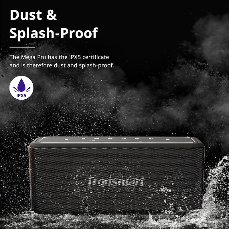 Портативная колонка Tronsmart Mega Pro IPX5 AUX/TF/USB 60 Вт TWS NFC 10h Max Black (588020) - фото 10