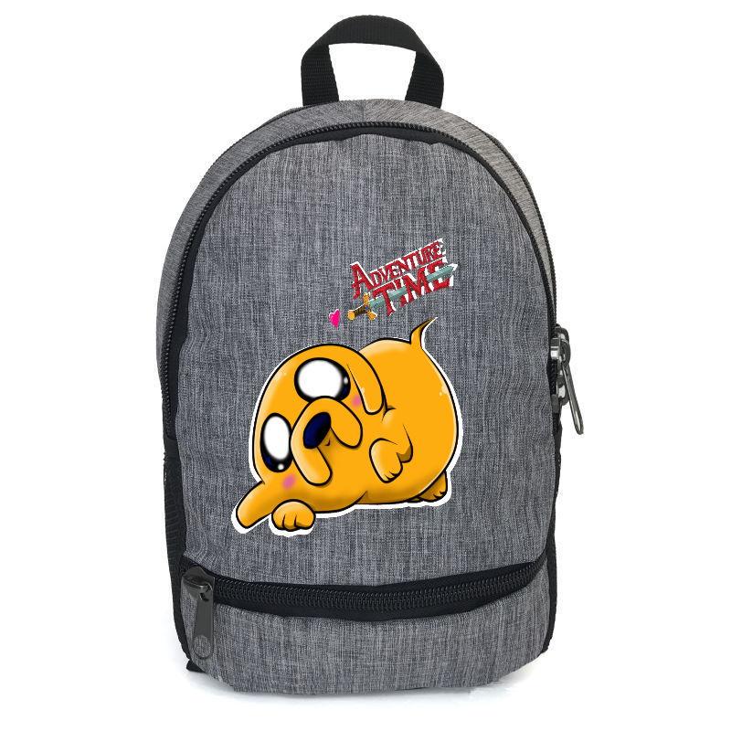 Школьный рюкзак подростковый Cappuccino Toys с принтом Adventure time-009 12,5 л Серый (1404954836)