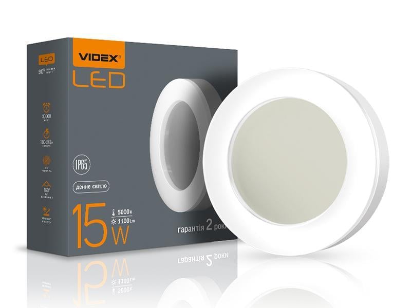 Светильник светодиодный накладной Videx ART круглый IP65 15W 5000К (VL-BHFR-155/25232208) Светильник светодиодный накладной Videx ART круглый IP65 15W 5000К (VL-BHFR-155/25232208)