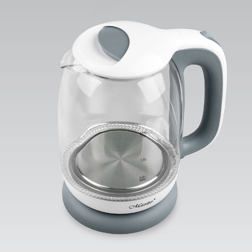 Електрочайник Maestro MR-056-GREY дисковий склянний 1,7 л 1850-2200W Сірий (1756658911) - фото 2 Електрочайник Maestro MR-056-GREY дисковий склянний 1,7 л 1850-2200W Сірий (1756658911) - фото 2