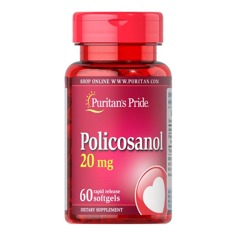 Поликозанол Puritan's Pride Policosanol 20 mg 60 капс. (19875-01)