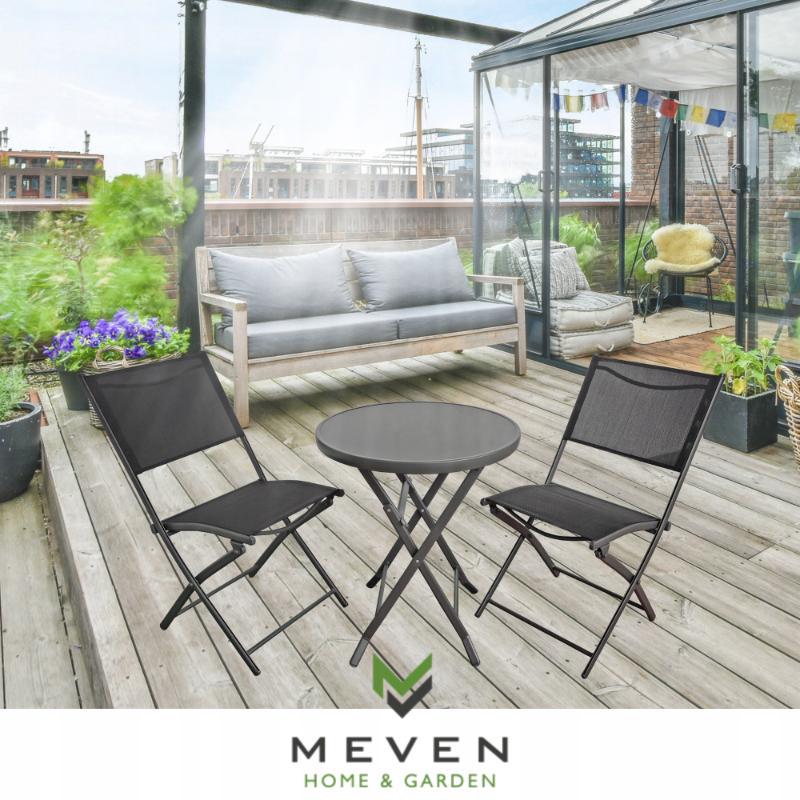 Комплект садовой мебели для балкона террасы Caffe Latte Meven 2 стула со столом (MV-FS210R) - фото 2