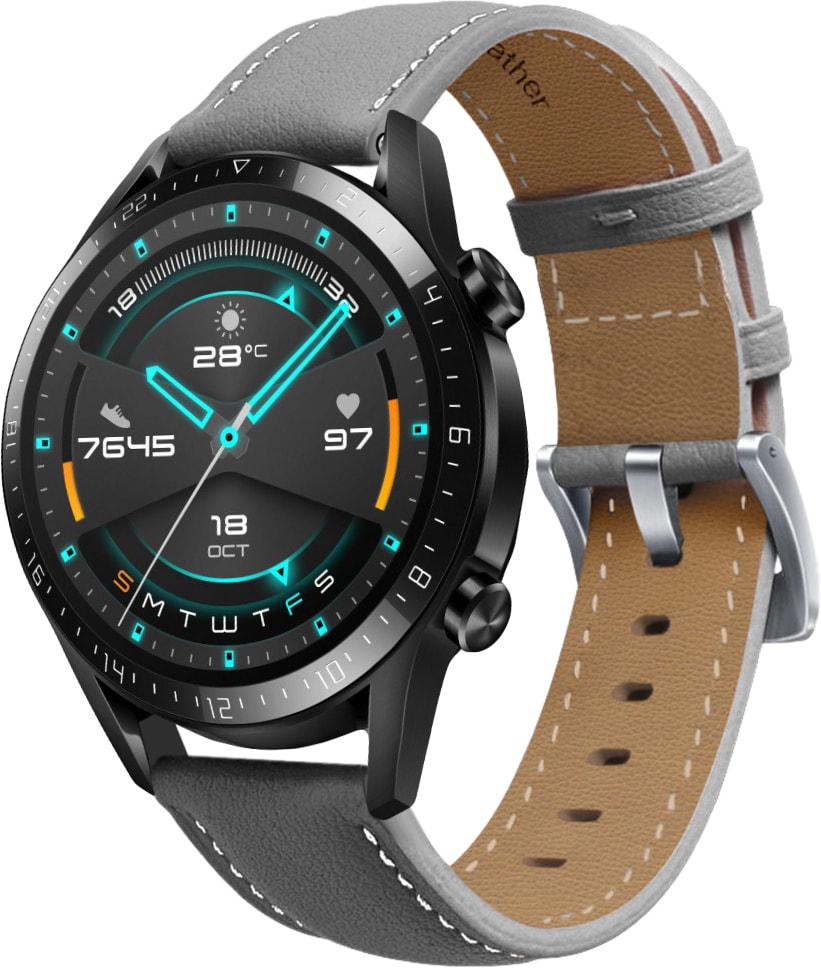 Ремешок кожаный Folsa для Huawei Watch GT Grey (31544-33)