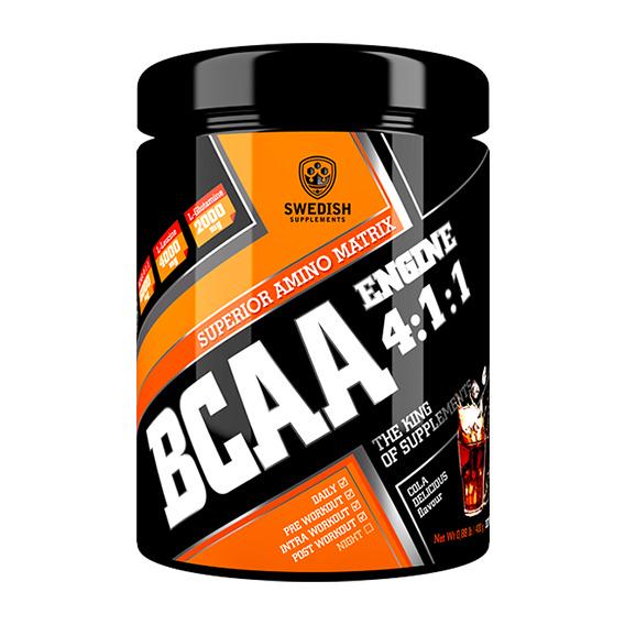 Аминокислота BCAA для спорта Swedish Supplements BCAA Engine 4:1:1 400 г 30 порций Cola Delicious