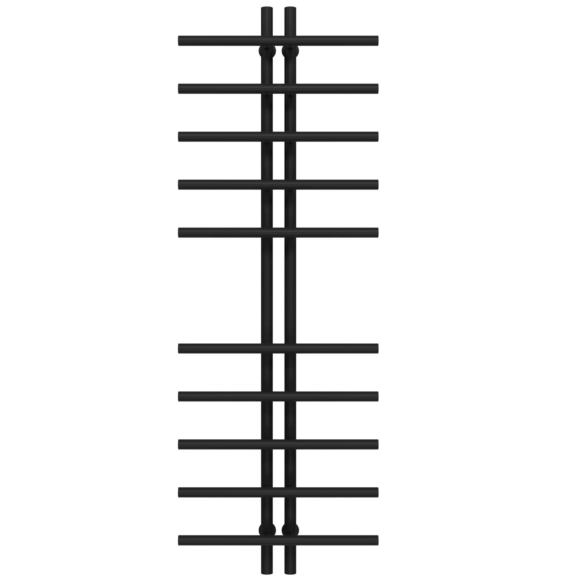 Полотенцесушитель водяной Deffi Gray П10 нижнее подключение нержавеющая сталь 60х1450 мм Черный (A.GY.145.6.10.BA)