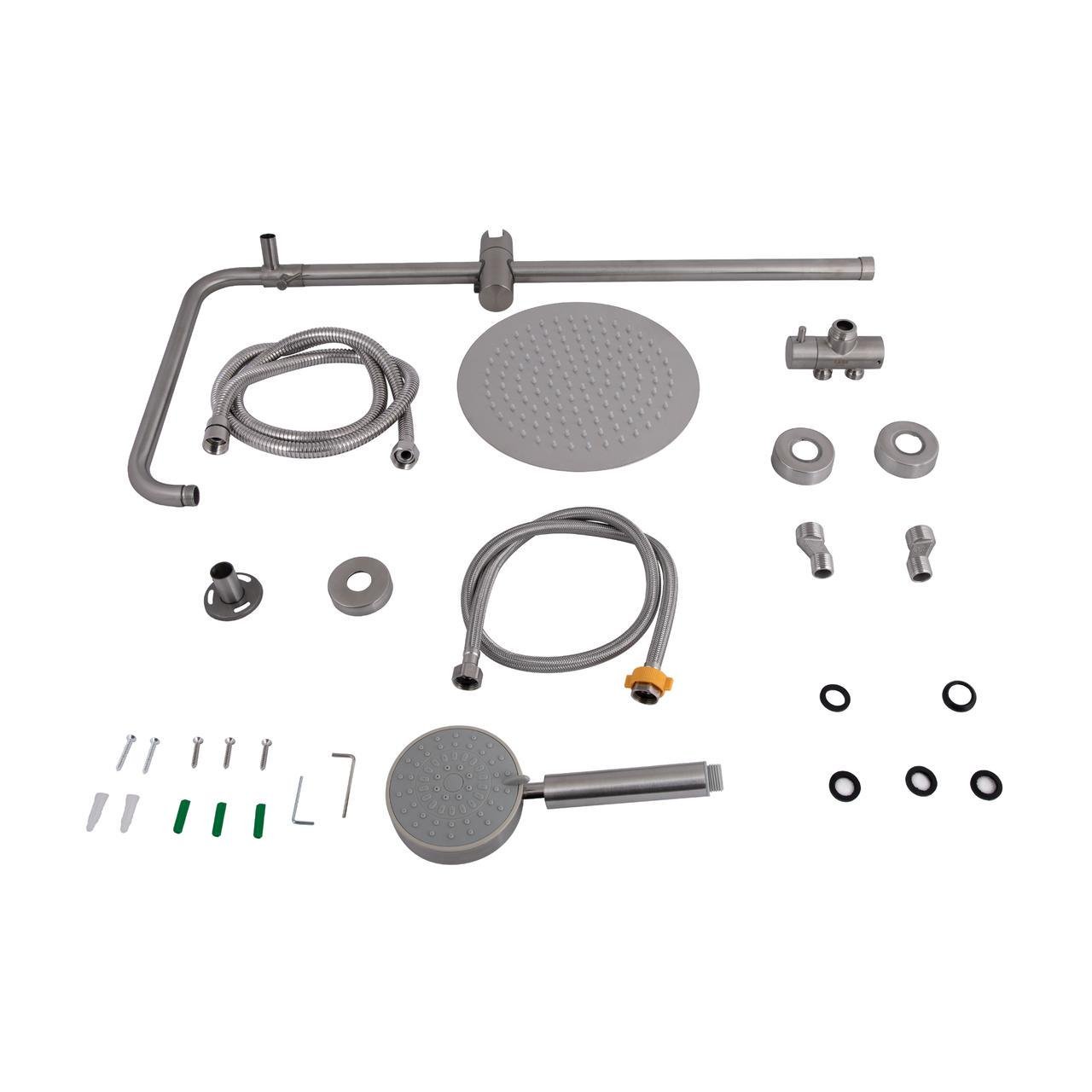 Душова стійка універсальна Lidz Aria 1120 на два споживача Nickel (LDARI1120NKS46112) - фото 8