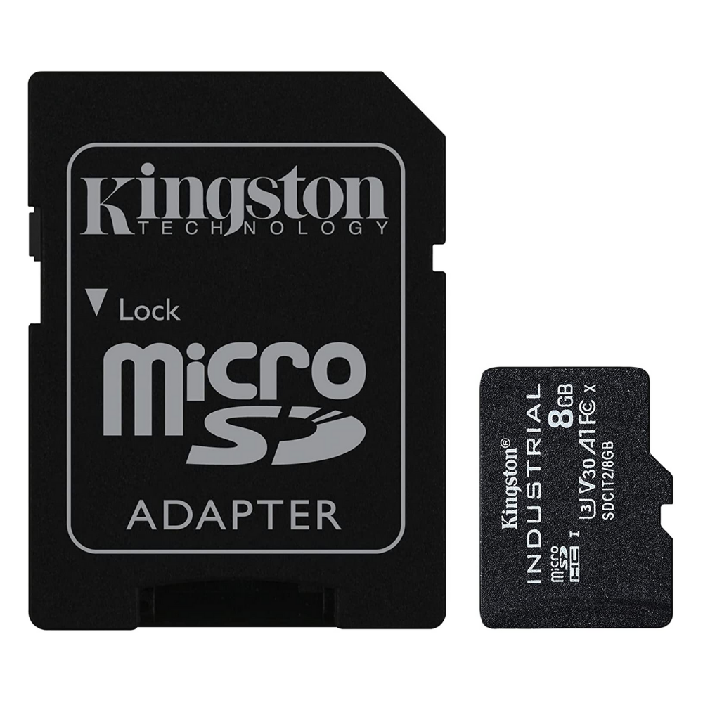 Карта памяти Kingston SDCIT2 8 GB microSDHC Industrial C10 A1 pSLC Card с адаптером (13102961)