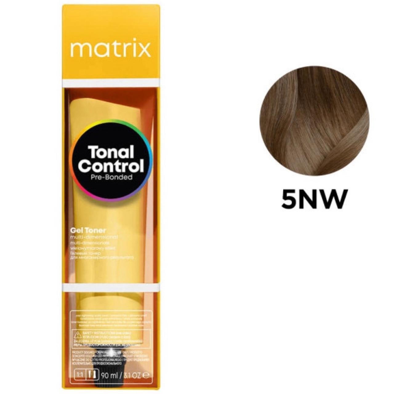 Тонер-краска гелевый на кислотной основе Matrix Tonal Control Pre-Bonded Gel Toner 5NW Светлый шатен натуральный теплый 90 мл Тонер-краска гелевый на кислотной основе Matrix Tonal Control Pre-Bonded Gel Toner 5NW Светлый шатен натуральный теплый 90 мл