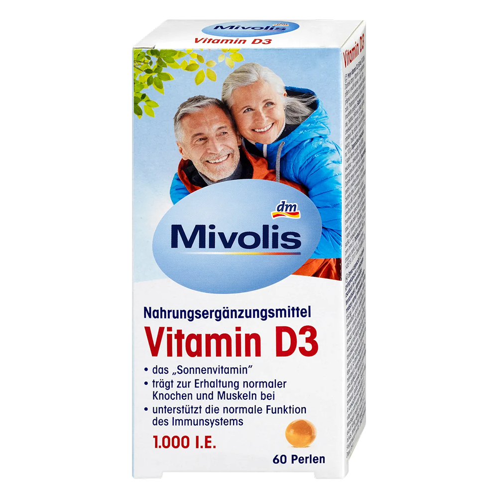 Вітамінний комплекс DM Mivolis D3 1000 М.О старше 50+ 60 років 60 капсул (EPI-15102025-1370)