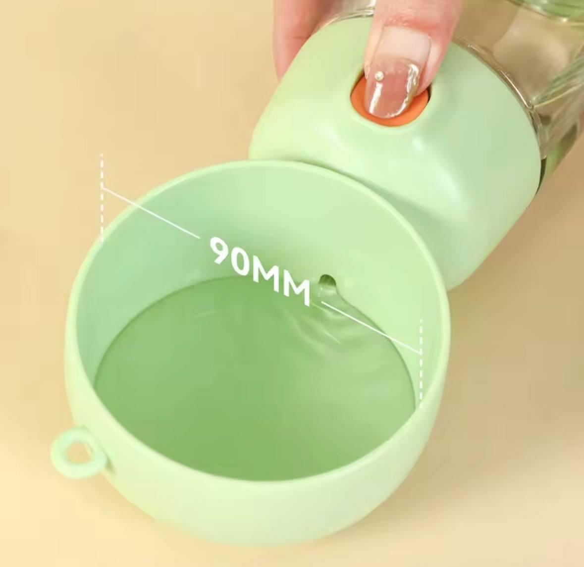 Бутылка-поилка дорожная для животных 2в1 для воды и корма Зеленый (5ee712b6) - фото 4 Бутылка-поилка дорожная для животных 2в1 для воды и корма Зеленый (5ee712b6) - фото 4