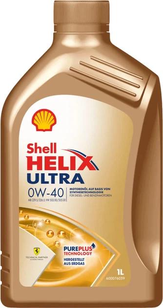 Моторна олива SHELL Helix Ultra A3/B3/B4 SN/CF 0W-40 1 л (550040565)