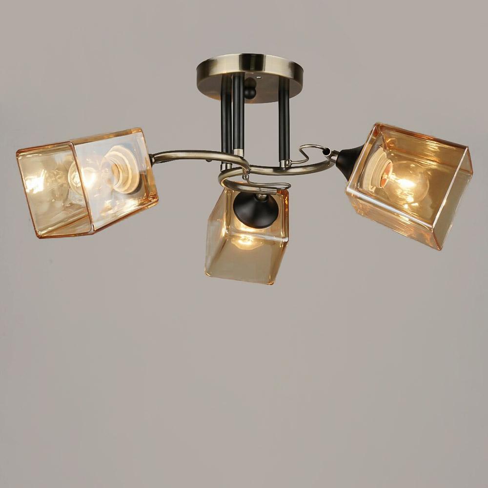 Люстра потолочная Light House SRS-19239/3 Бронзовый/Черный/Янтарный