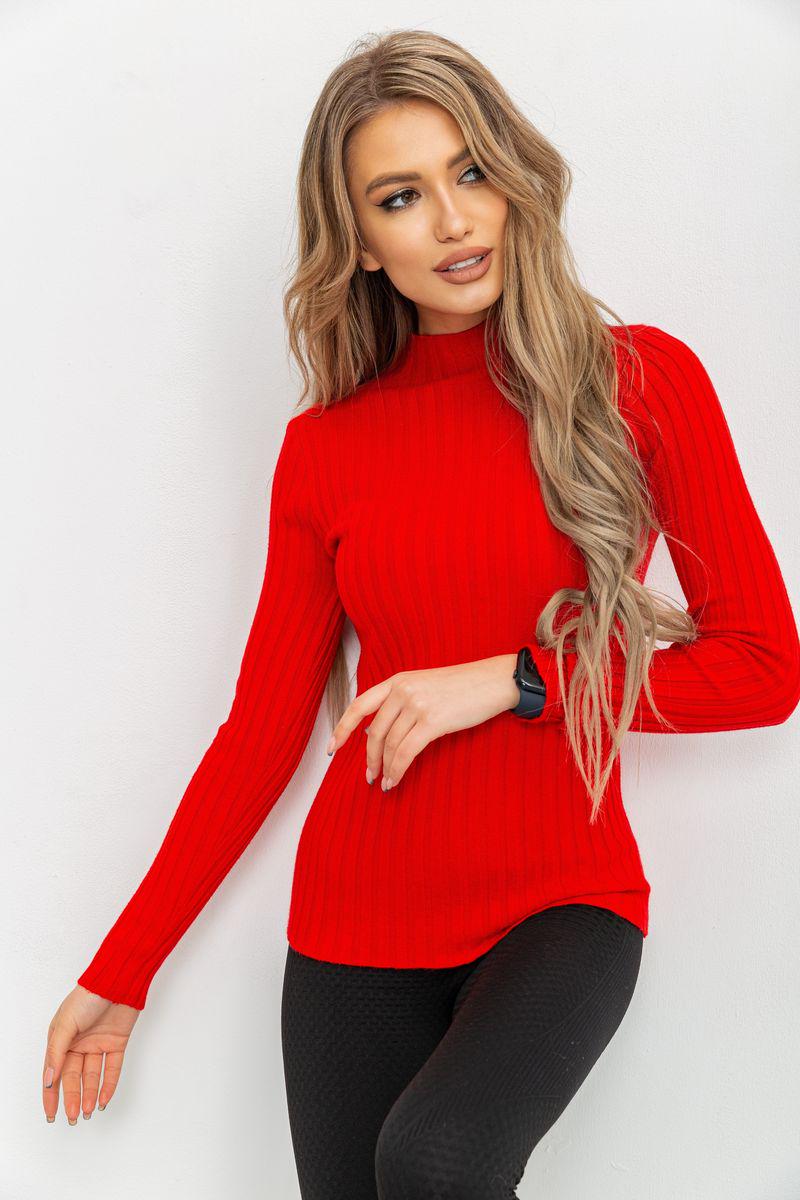 Гольф жіночий у рубчик Ager 221R8868-1 S/M Червоний (9624281) - фото 3 Гольф жіночий у рубчик Ager 221R8868-1 S/M Червоний (9624281) - фото 3