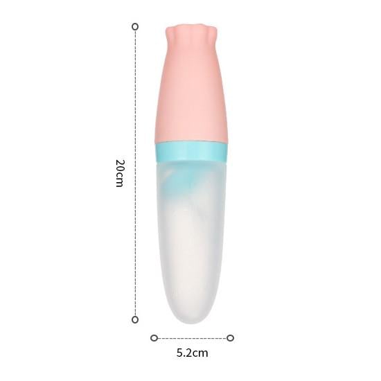 Пляшечка з ложкою силіконова для годування Рожевий (1069764) - фото 2