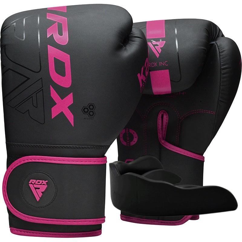 Боксерские перчатки RDX F6 с капой 12 ун. Matte Pink (BGR-F6MP-12OZ)