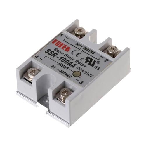 Реле однофазное твердотельное Fotek SSR-100AA 100A AC-AC (287733)
