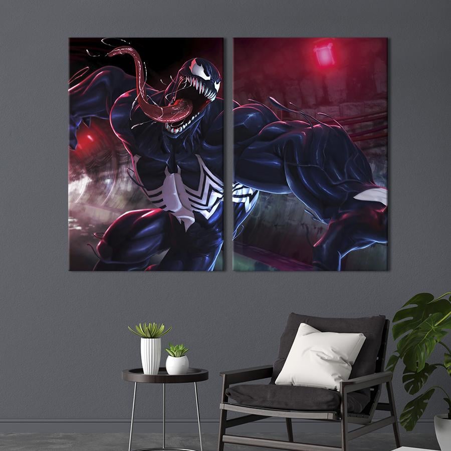 Настенный декор диптих картина на холсте для интерьера Веном с Клинтар 71x51 см (760-2)