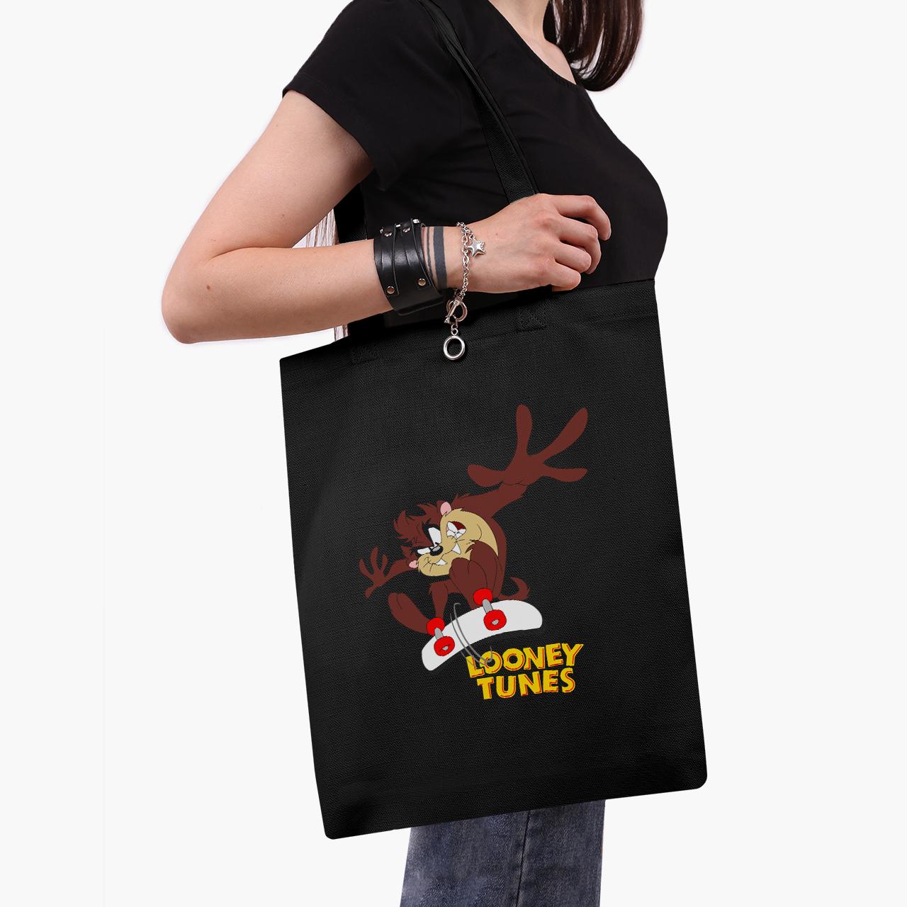 Эко сумка шоппер Taz Looney Tunes 41x35 см Черный (9227-2876-BKZ)