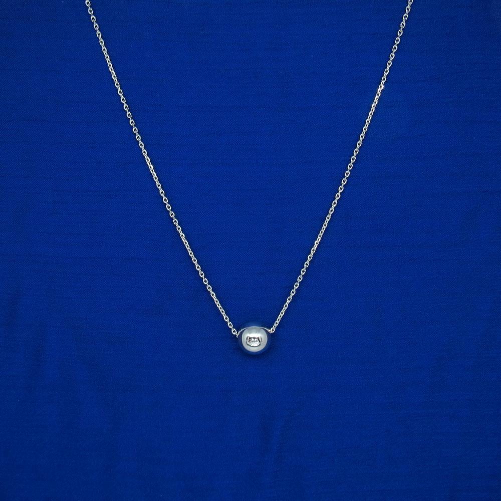 Срібне кольє Кулька 10 мм