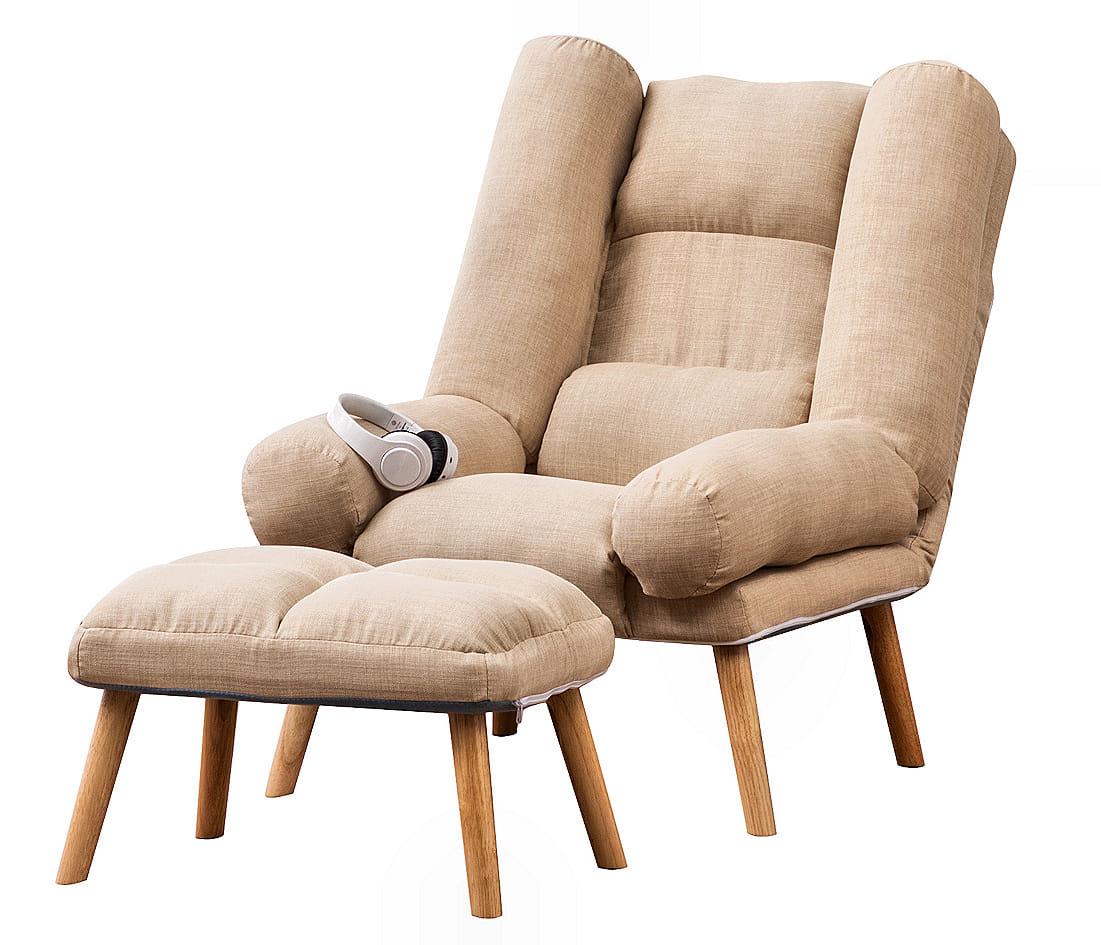 Кресло раскладное Uszak DIOR с подставкой для ног Бежевый (11910594) - фото 1 Кресло раскладное Uszak DIOR с подставкой для ног Бежевый (11910594) - фото 1