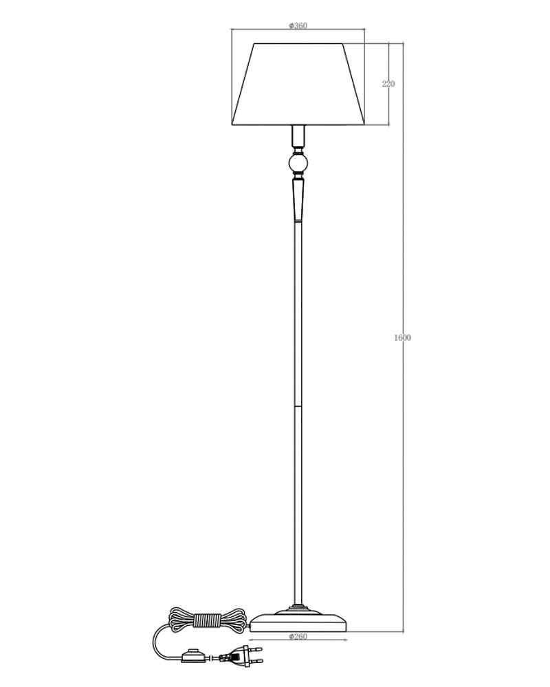 Торшер Edlin PL321168F-1 Natano E27 1x12W IP20 Хром (28107538) - фото 2 Торшер Edlin PL321168F-1 Natano E27 1x12W IP20 Хром (28107538) - фото 2