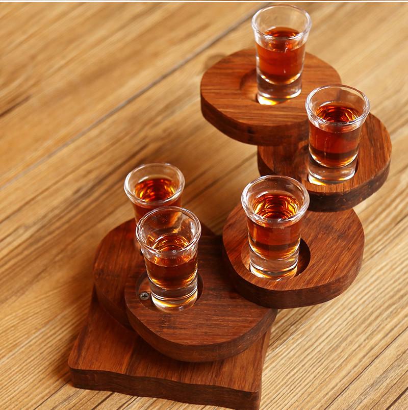 Подставка для рюмок из дерева Паскаль 5 Мускат (НБС-083007)