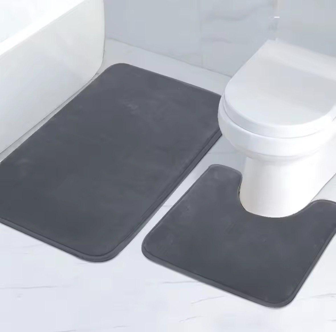 Набор ковриков в ванную и туалет Smooth Premium Memory Foam 2в1 80х50/60х50 см Графитовый (NK2in1Smooth0003) Набор ковриков в ванную и туалет Smooth Premium Memory Foam 2в1 80х50/60х50 см Графитовый (NK2in1Smooth0003)
