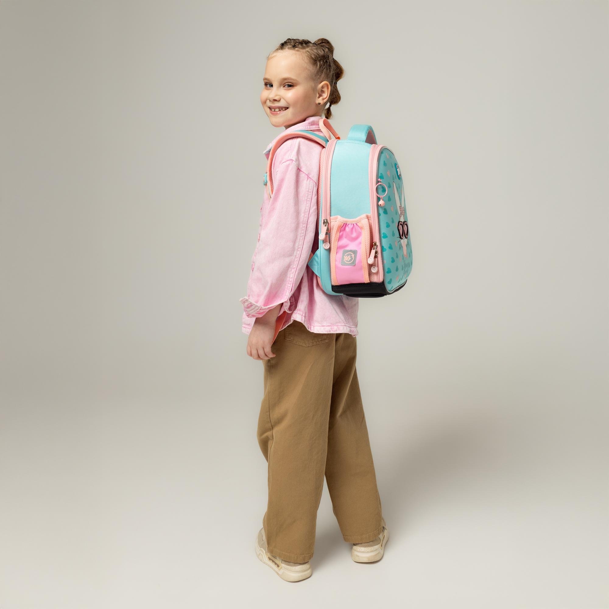 Школьный рюкзак каркасный YES Funny Bunny H-100 (559843) - фото 15