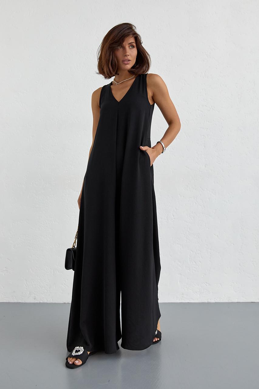 Комбинезон летний свободного фасона M Черный (10959086)