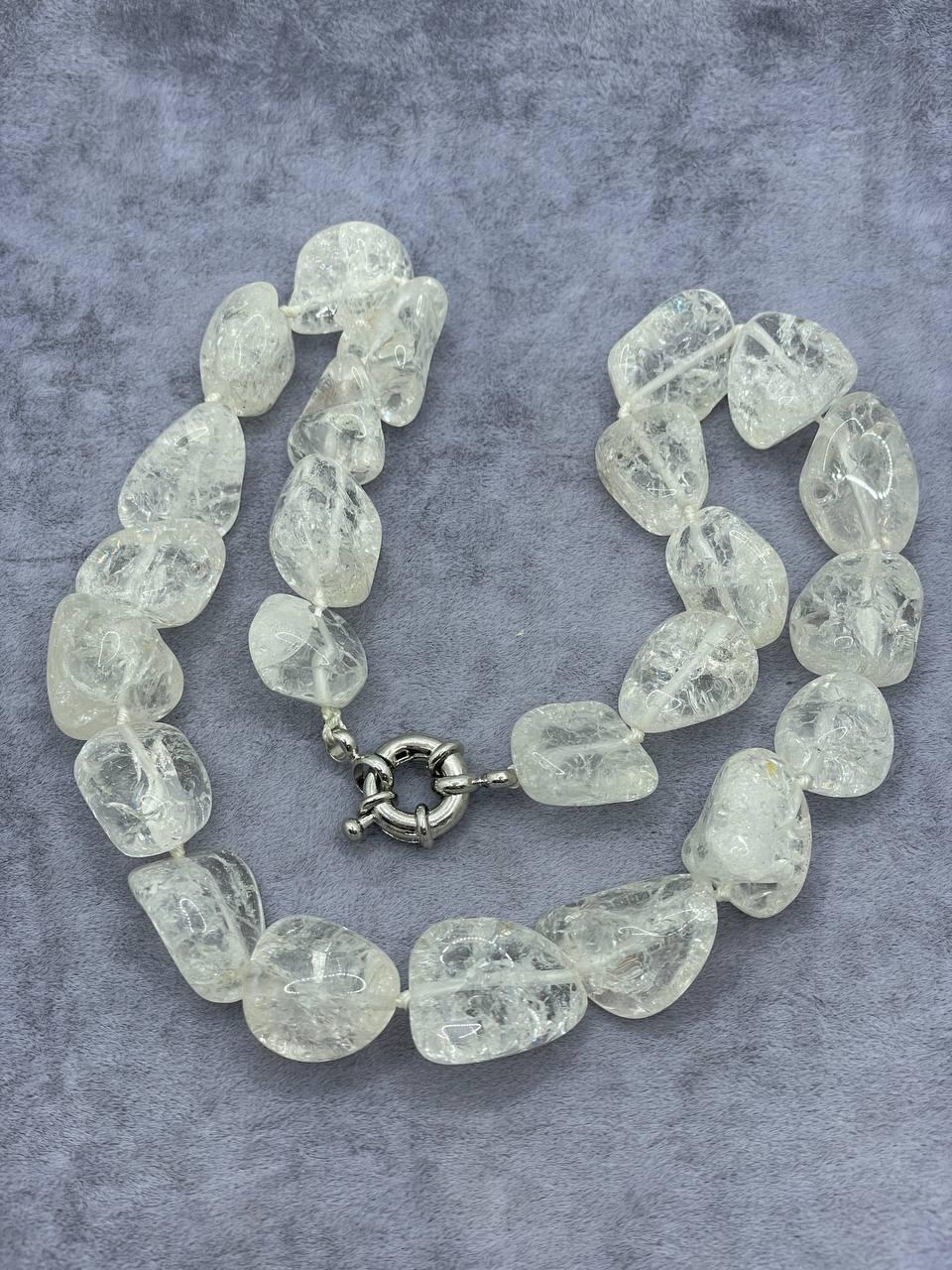 Бусы кварц 45 см Бесцветный (1743)