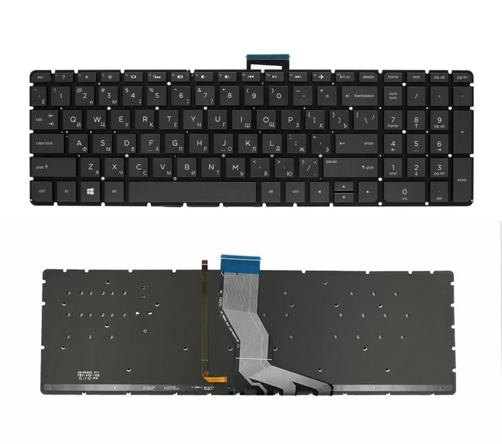 Клавиатура для ноутбуков HP 15-AB/15-AE/15-AK белая подсветка (10050)