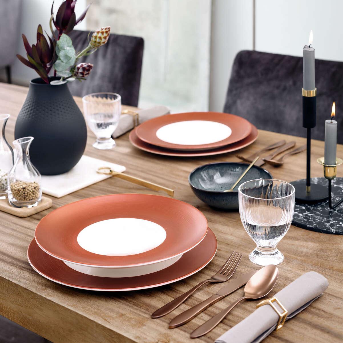 Набор суповых тарелок Villeroy & Boch Manufacture Rock Glow фарфор 6 предметов Ø29 см (1042622700) - фото 3 Набор суповых тарелок Villeroy & Boch Manufacture Rock Glow фарфор 6 предметов Ø29 см (1042622700) - фото 3