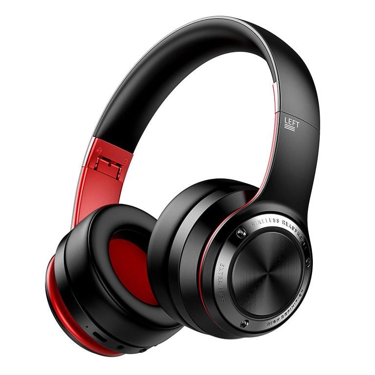 Навушники бездротові Picun B21 Bluetooth з функцією плеєра Black-Red (3_01878)